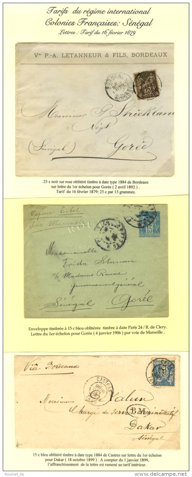 Lot De 3 Lettres Pour Le S&eacute;n&eacute;gal. - TB. - Sonstige & Ohne Zuordnung