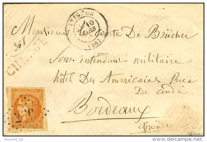 GC 260 / N&deg; 48 Tr&egrave;s Belles Marges C&agrave;d T 17 AVIGNON (86) Sur Lettre Charg&eacute;e Pour Bordeaux.... - 1870 Ausgabe Bordeaux