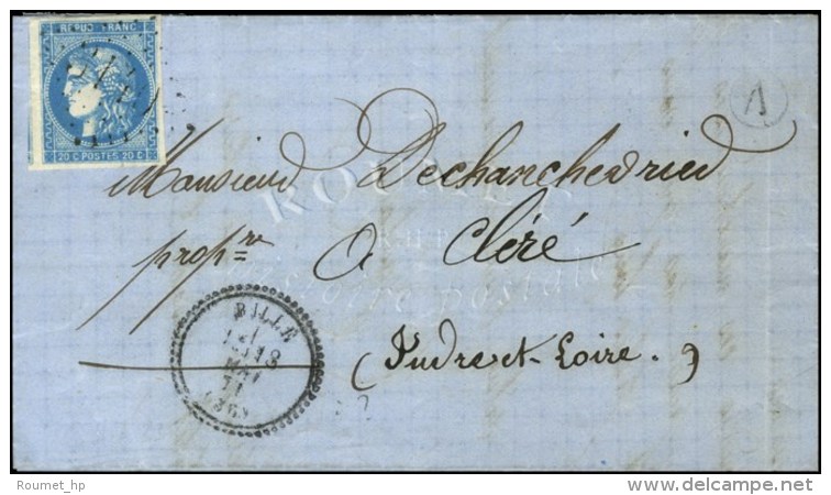 GC 3140 / N&deg; 46 C&agrave;d T 23 RILLE (36). 1871. - TB / SUP. - R. - 1870 Ausgabe Bordeaux