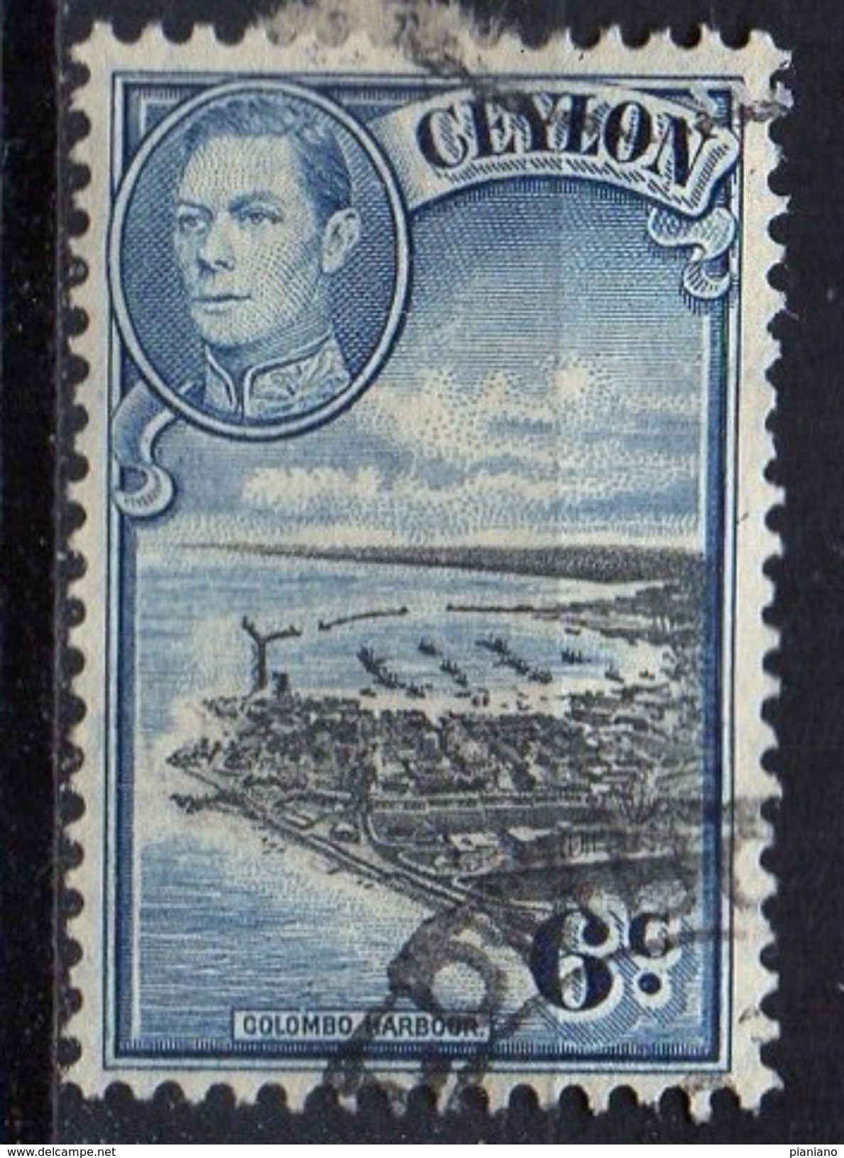 PIA - CEYLON - 1937-49 ; Porto Di Colombo  Con L' Effigie Del Re Giorgio VI - (Yv 254) - Ceylon (...-1947)