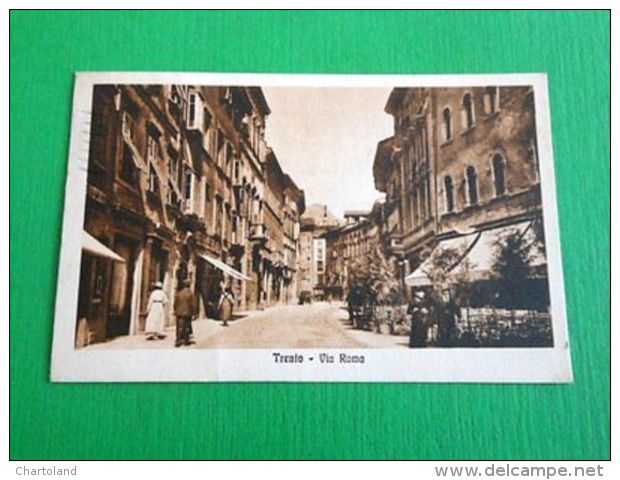Cartolina Trento - Via Roma 1935 - Trento