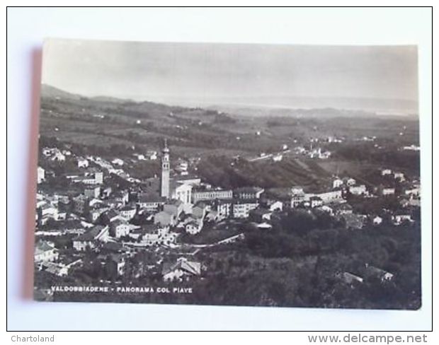 Cartolina Valdobbiadene - Panorama Col Piave 1950 Ca - Treviso