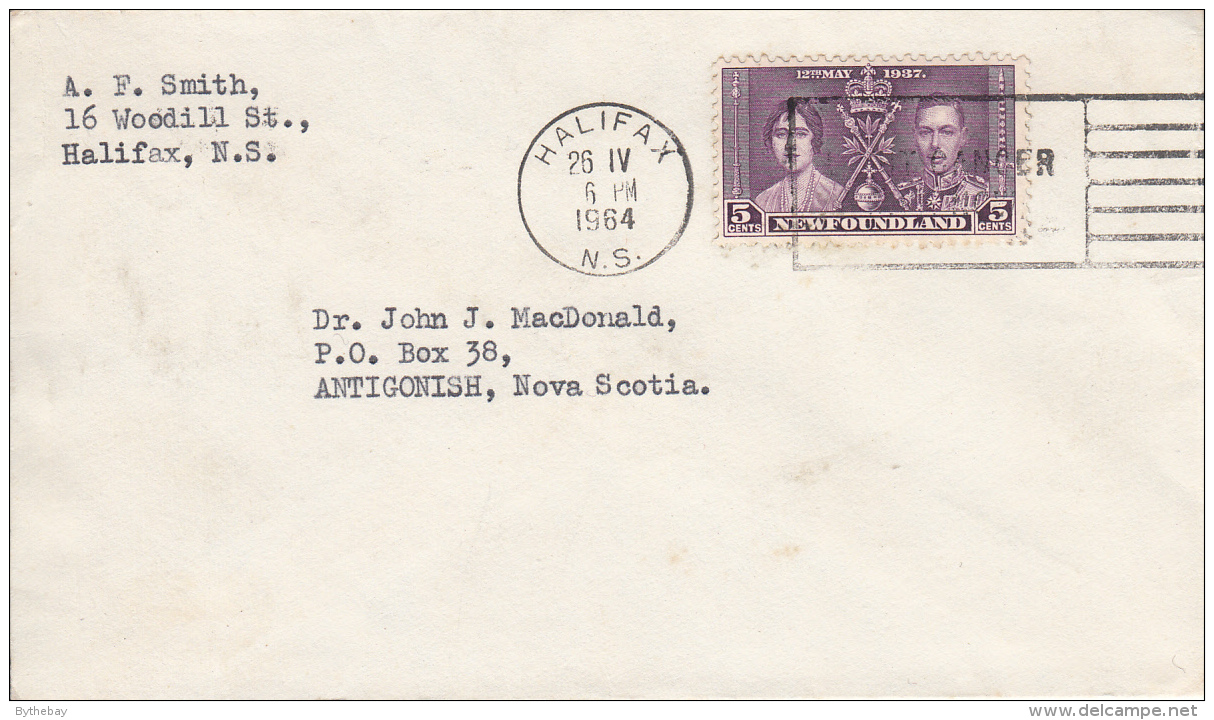 Canada Cover 1964 Franked With Newfoundland Scott #232 5c George VI Coronation - Covers & Documents