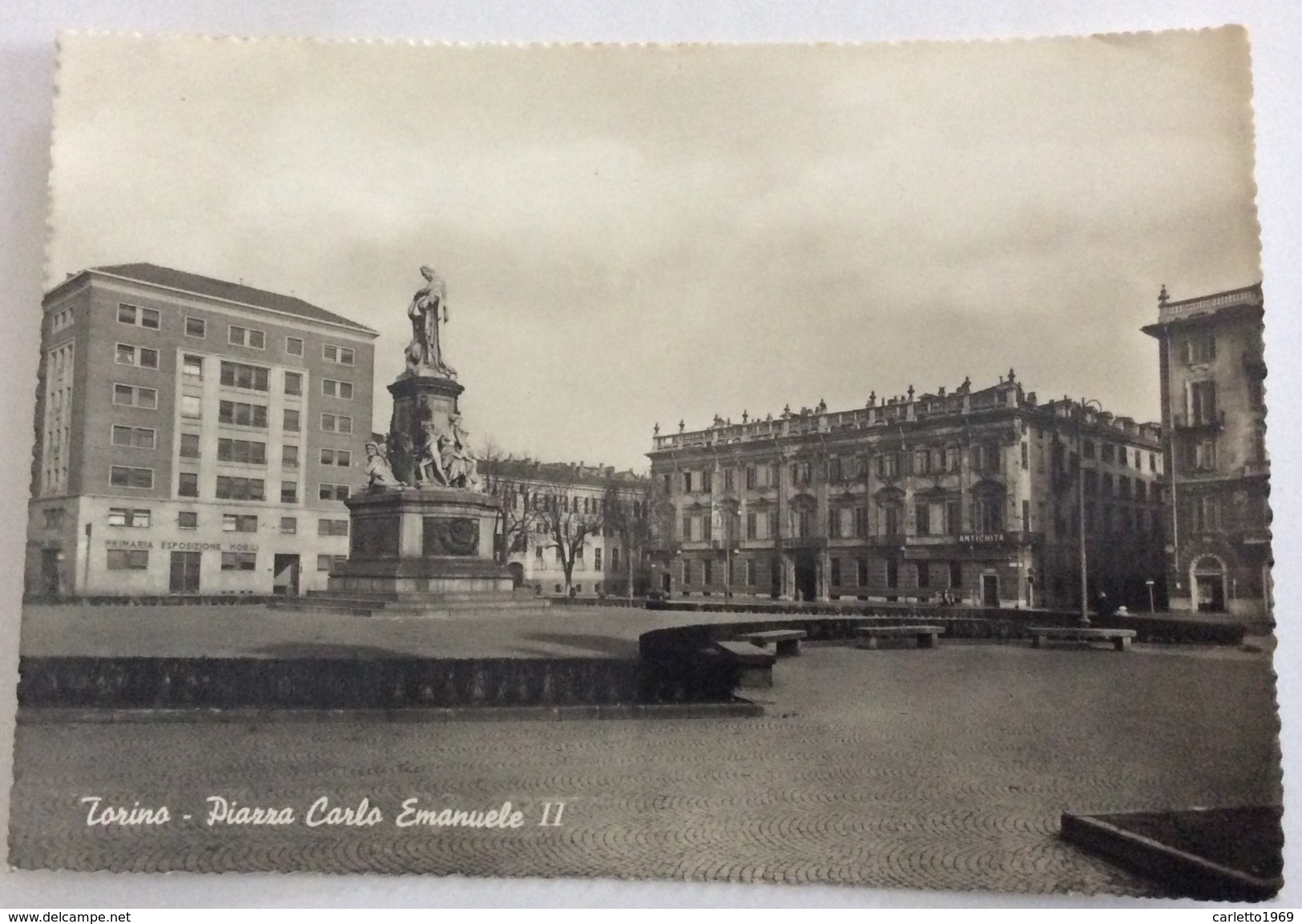 TORINO PIAZZA CARLO EMANUELE VIAGGIATA FG - Places & Squares