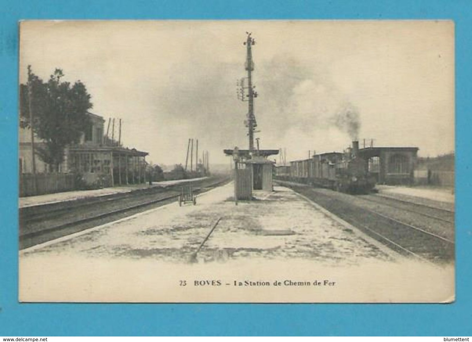 CPA 23 -  Chemin De Fer Train En Gare De BOVES 80 - Boves