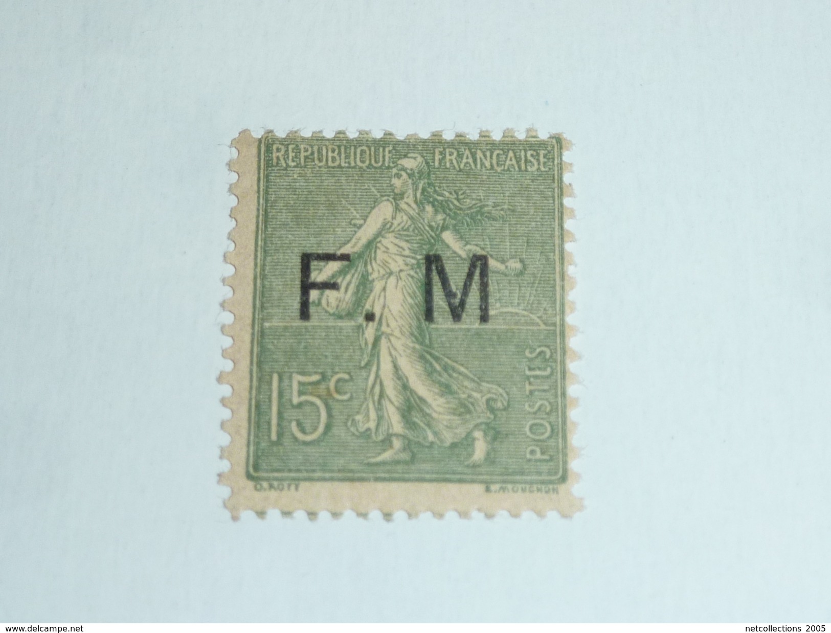 Timbre De France Variété TIMBRE DE FRANCHISE F.M N°3a SANS POINT APRES M - Neuf Avec Charnière - Used Stamps