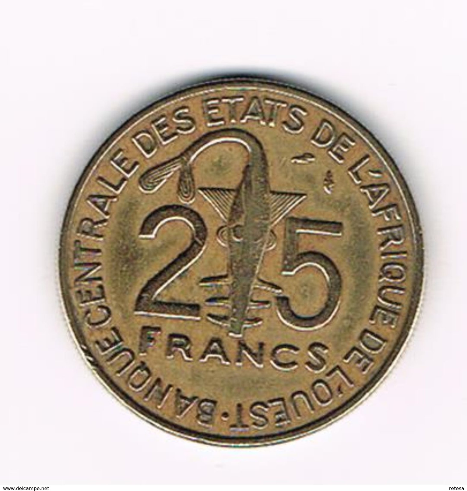 )  WEST AFRICAN STATES  25 FRANCS  1987 F.A.O. - Centrafricaine (République)