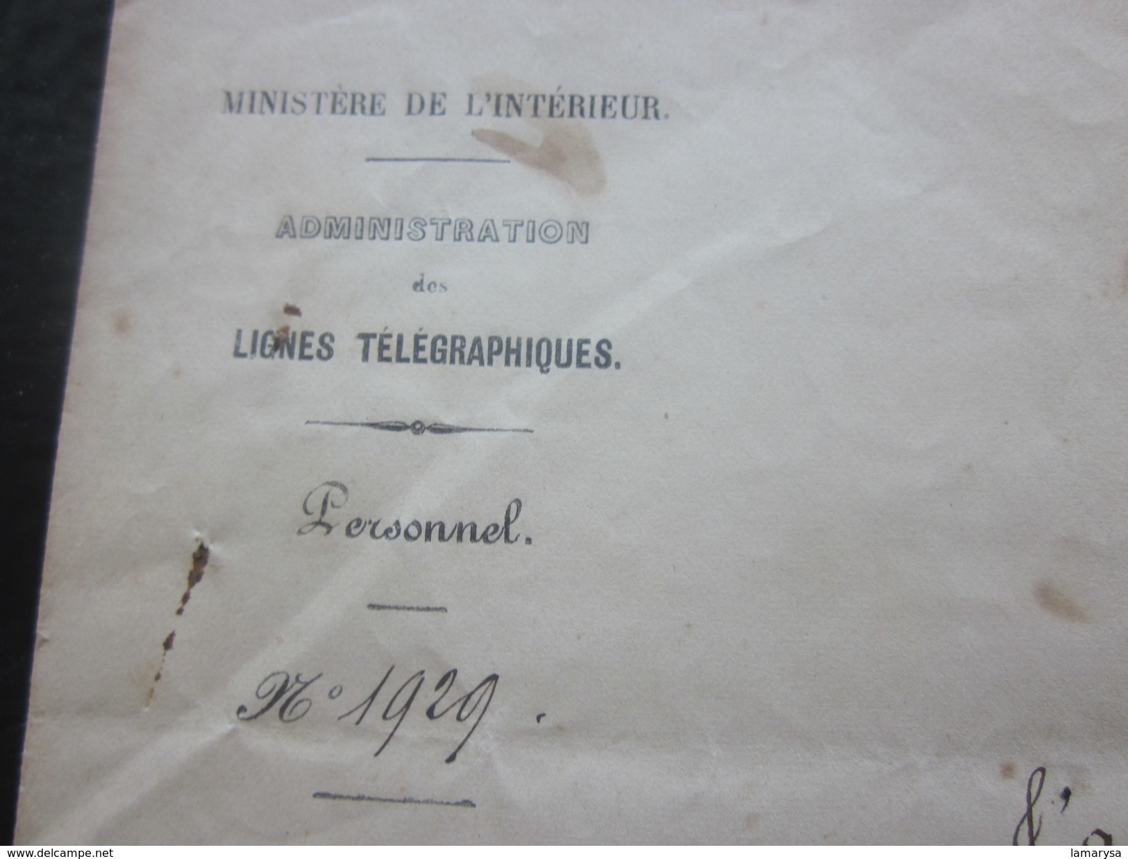 Marseille Central Le Receveur 2 Fev 1878 Document Officiel Direction Générale Des Postes Coup De Piston Député Lesbos - Documents Historiques