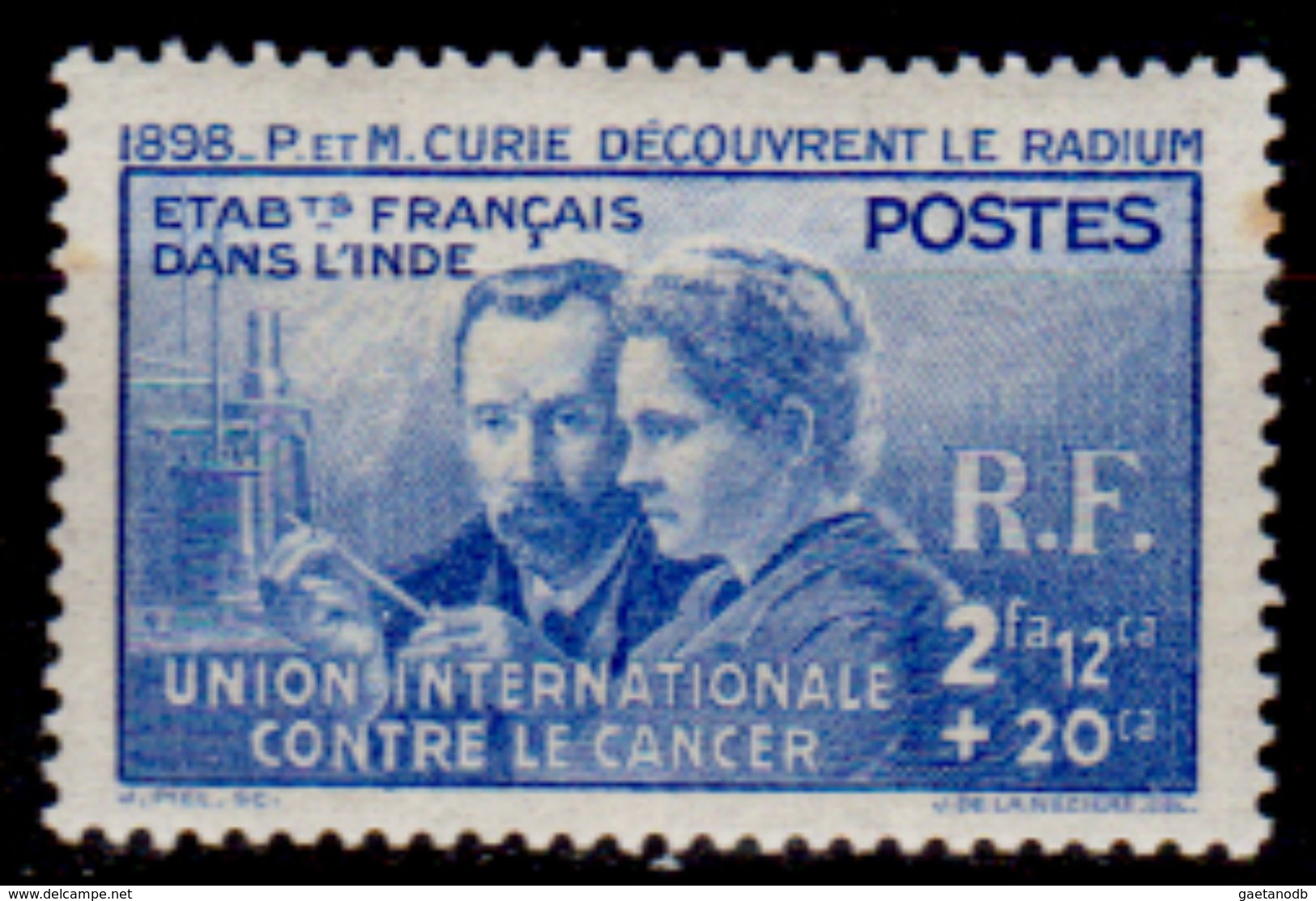 India-Francese-0004 - 1938: P. E M. Curie (+) LH - Privo Di Difetti Occulti. - Unused Stamps