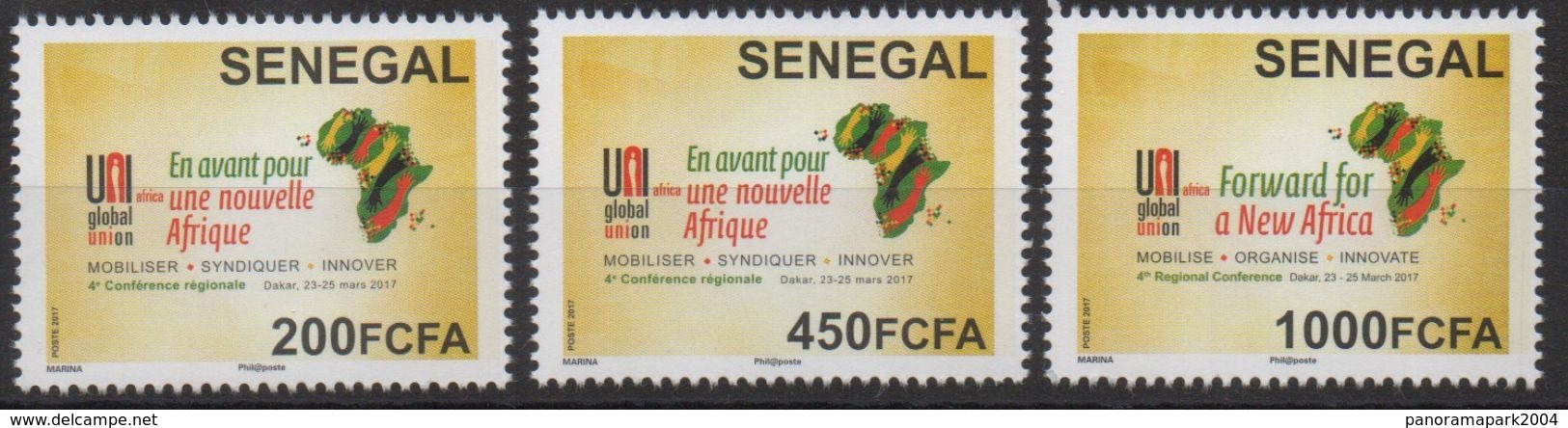 Sénégal 2017 Mi. ? 4e Conférence UNI Africa Global Union Map Landkarte Carte ** - Géographie