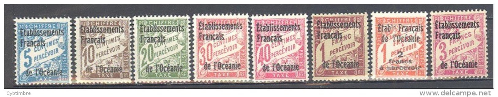 Océanie:  Yvert N° Taxe 1/9*; 8 Valeurs; (sauf Le 6); A PROFITER; PETIT PRIX!!! - Timbres-taxe