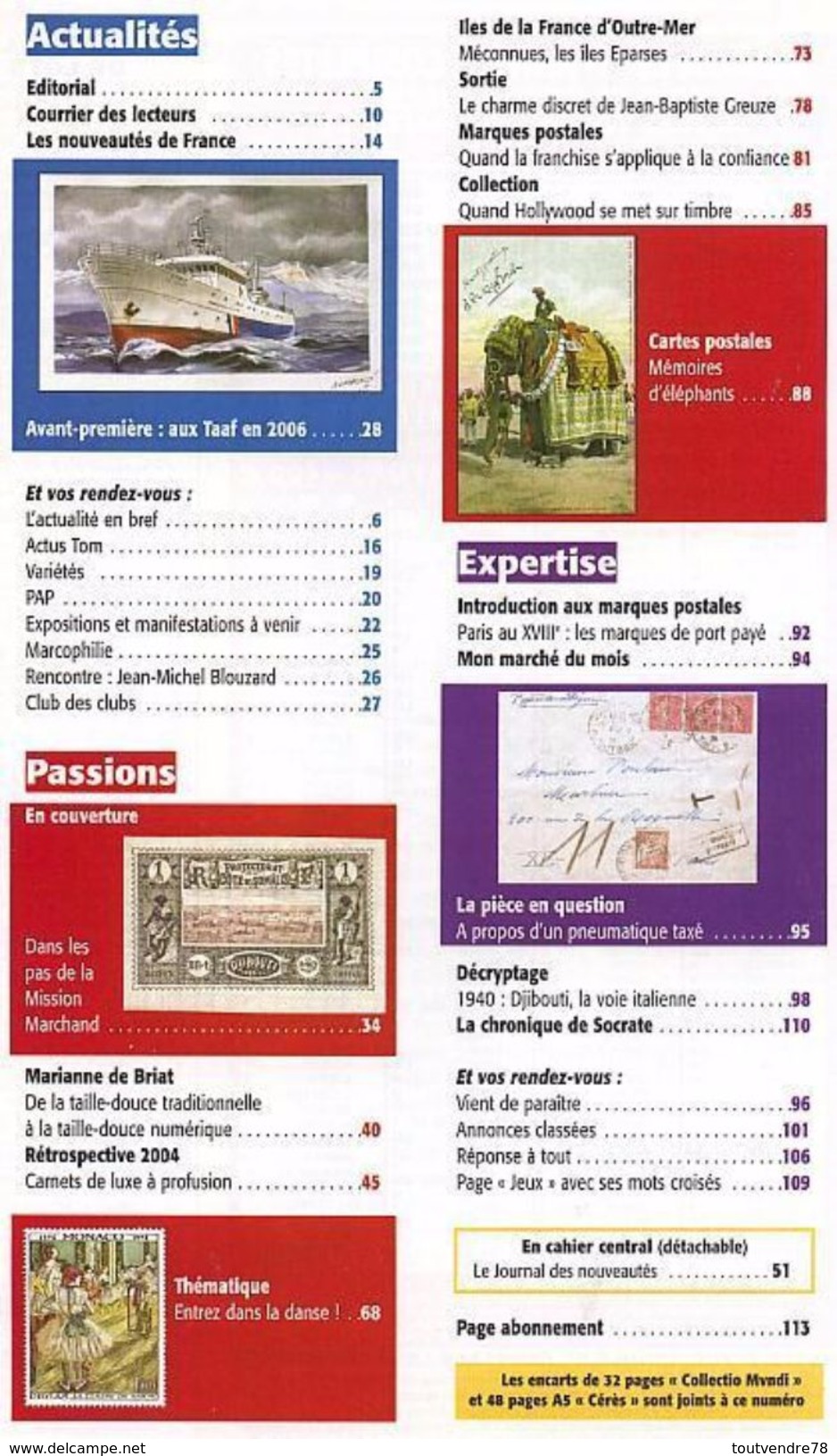 Timbres Magazine N°061 Octobre 2005 - Français (àpd. 1941)