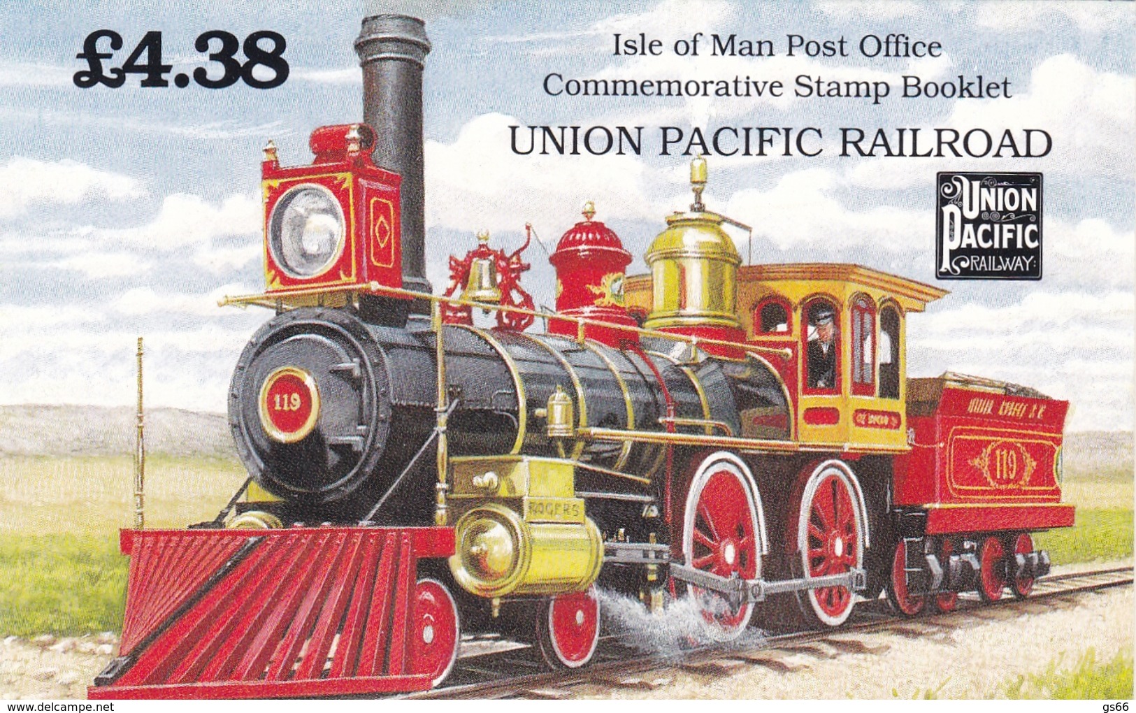 Man, 1992, 512/16, Union Pacific Railroad. Booklet 28, MNH ** - Isla De Man