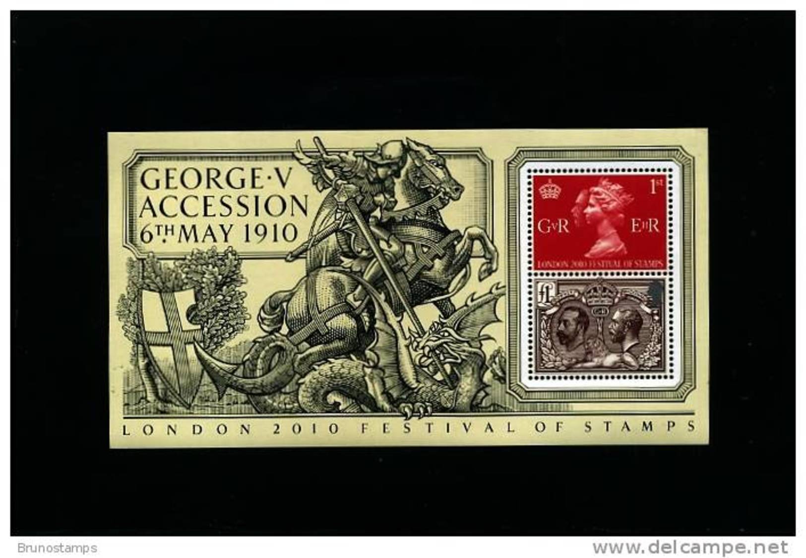 GREAT BRITAIN - 2010  GEORGE V  ACCESSION   MS MINT NH - Blocchi & Foglietti