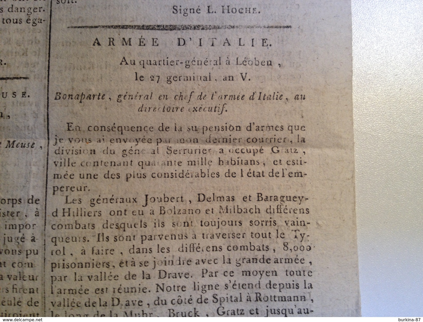 JOURNAL DU SOIR Et Recueil Complet Des Lois , 26 AVRIL 1797 - Giornali - Ante 1800