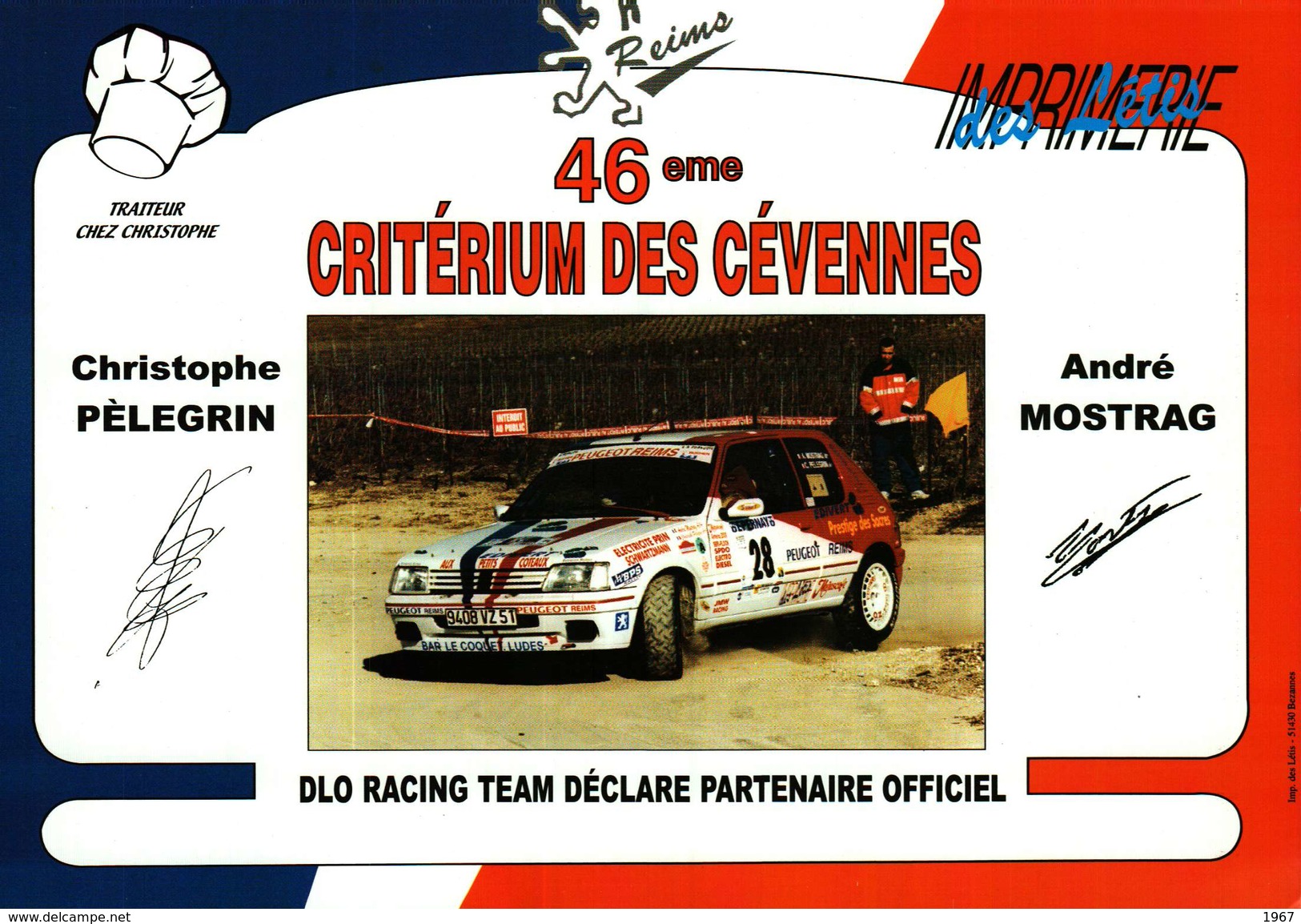 Calendrier Format 21x15   De 2004 - 46 ème Critérium Des Cévennes Christophe Pèlegrin Et André Mostrag - Tamaño Pequeño : 2001-...