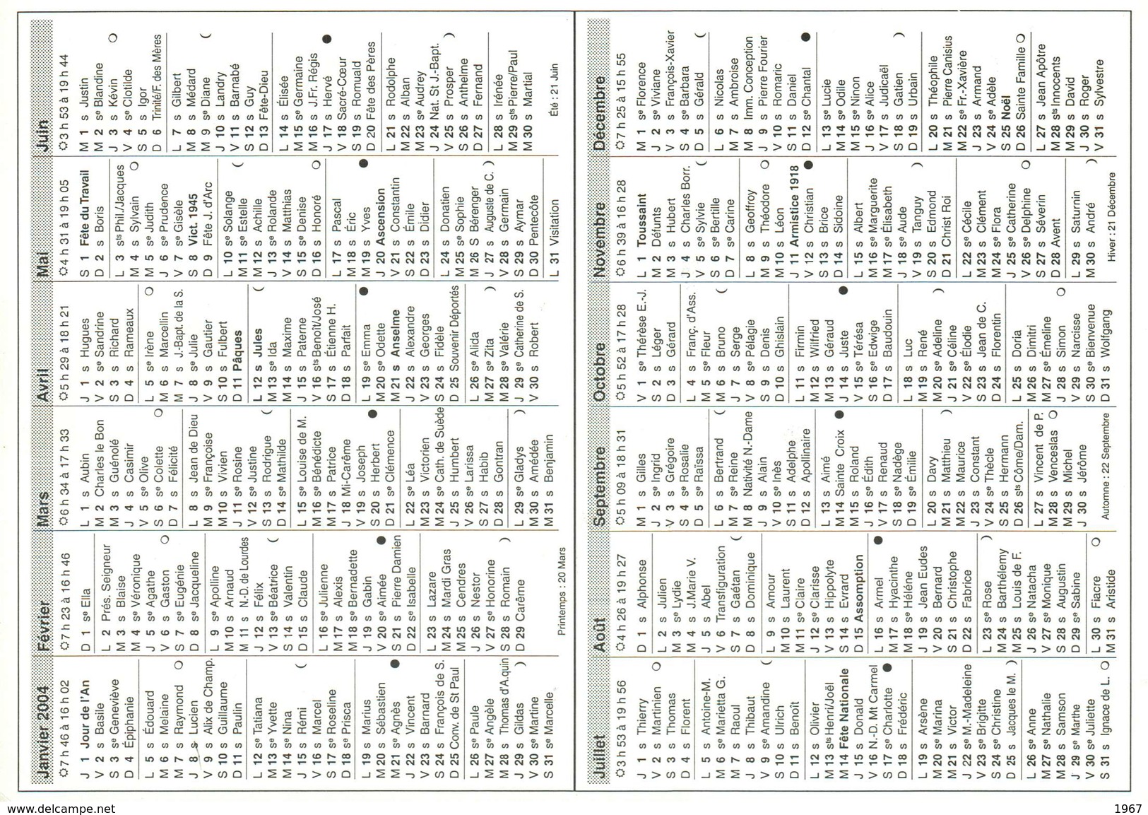 Calendrier Format 21x15   De 2004 - 46 ème Critérium Des Cévennes Christophe Pèlegrin Et André Mostrag - Tamaño Pequeño : 2001-...