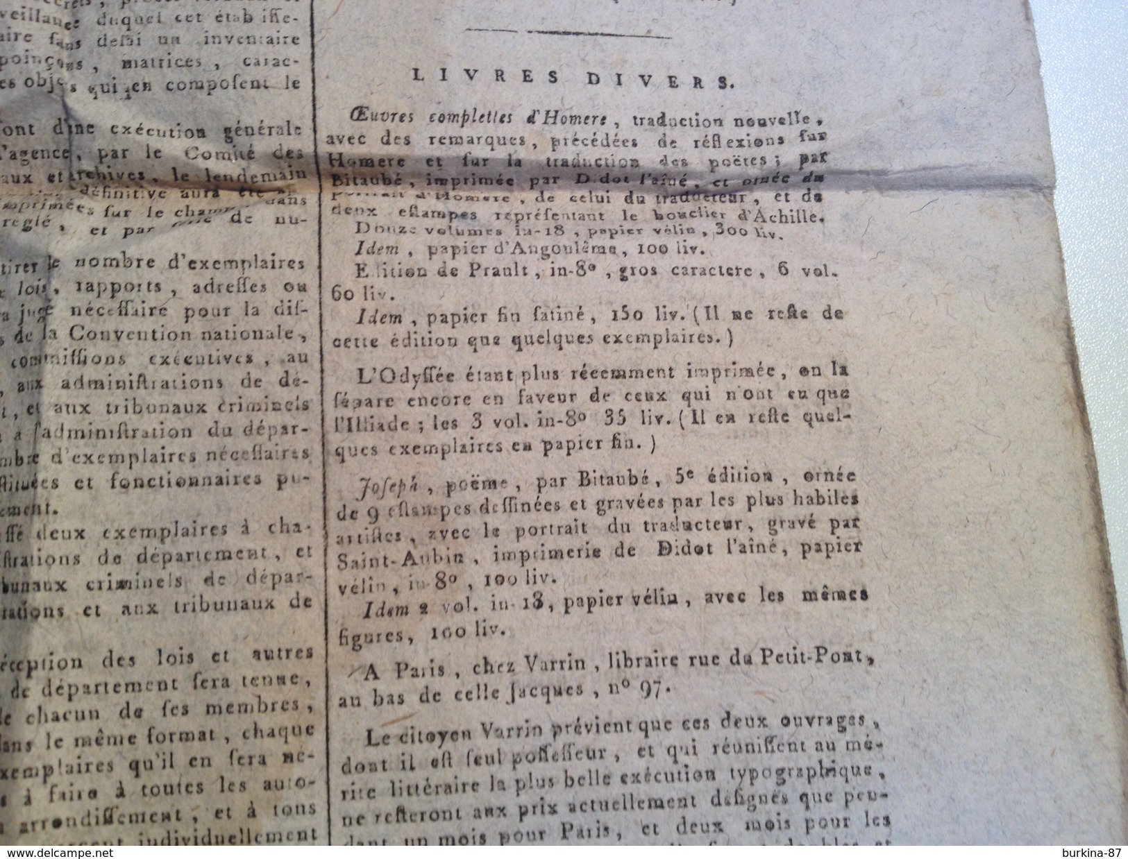 Gazette Nationale ou moniteur universel  , 28 janvier 1795