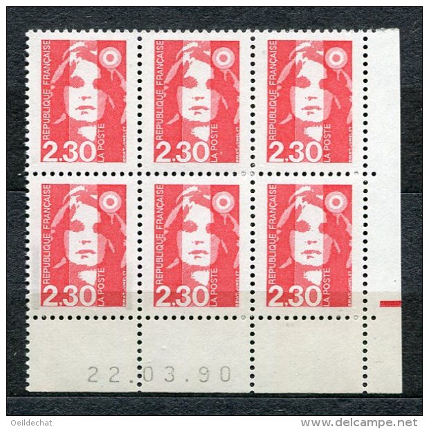 2971  - FRANCE  N°2614 **  2F30 Rouge  Marianne Du Bicentenaire  Du 22/3/90     SUPERBE - 1990-1999