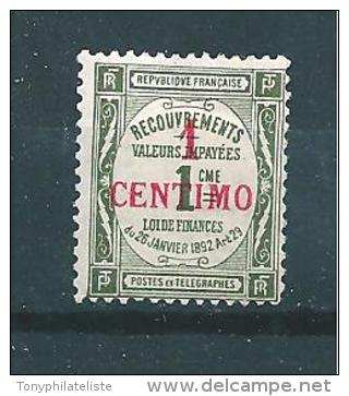 Colonie Francaise  Timbre Du Maroc Timbre Taxe  De 1909/10  N°6  Neuf * - Timbres-taxe