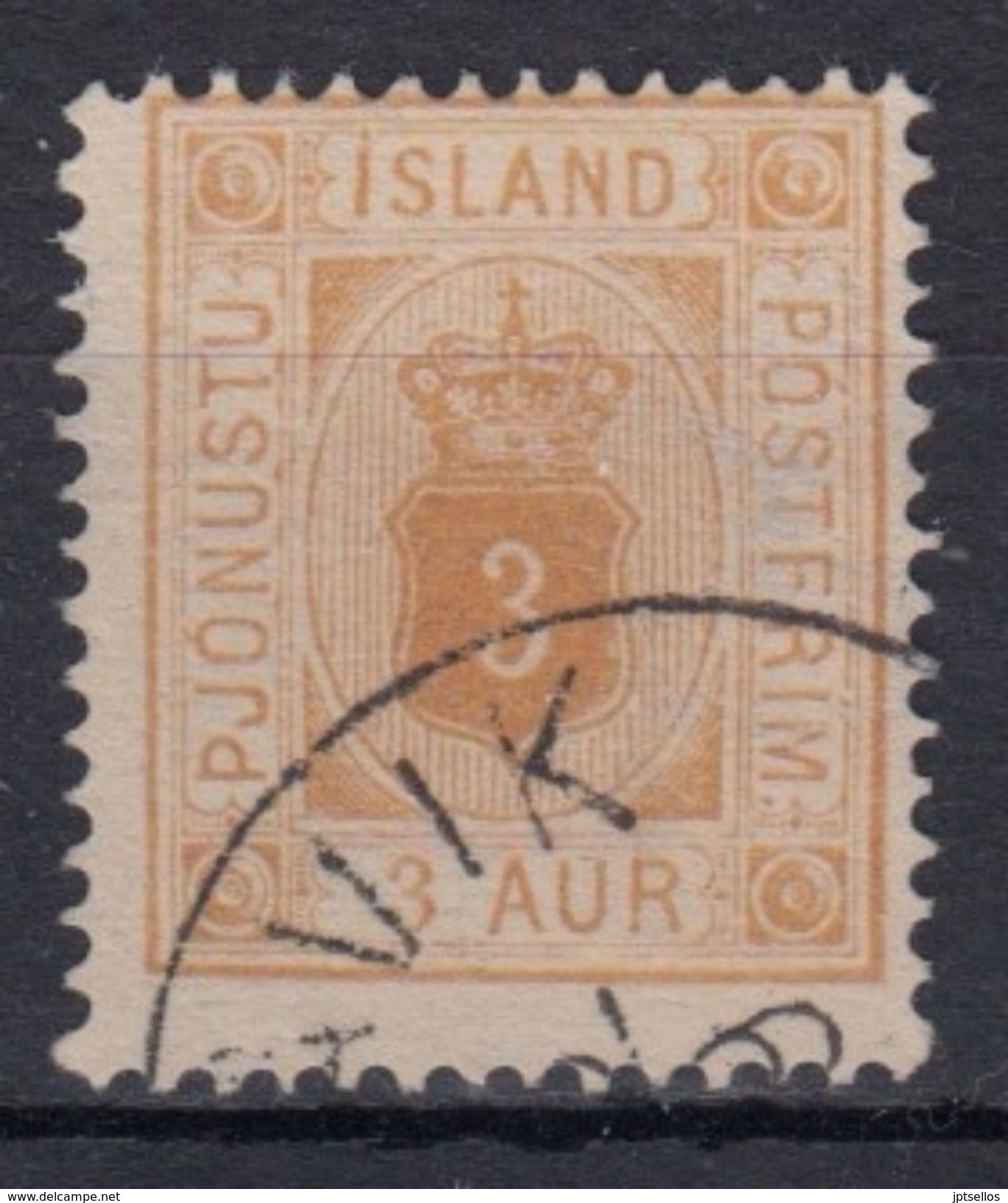 ISLANDIA 1876/01 SERVICIOS - 3 USADO - Otros & Sin Clasificación