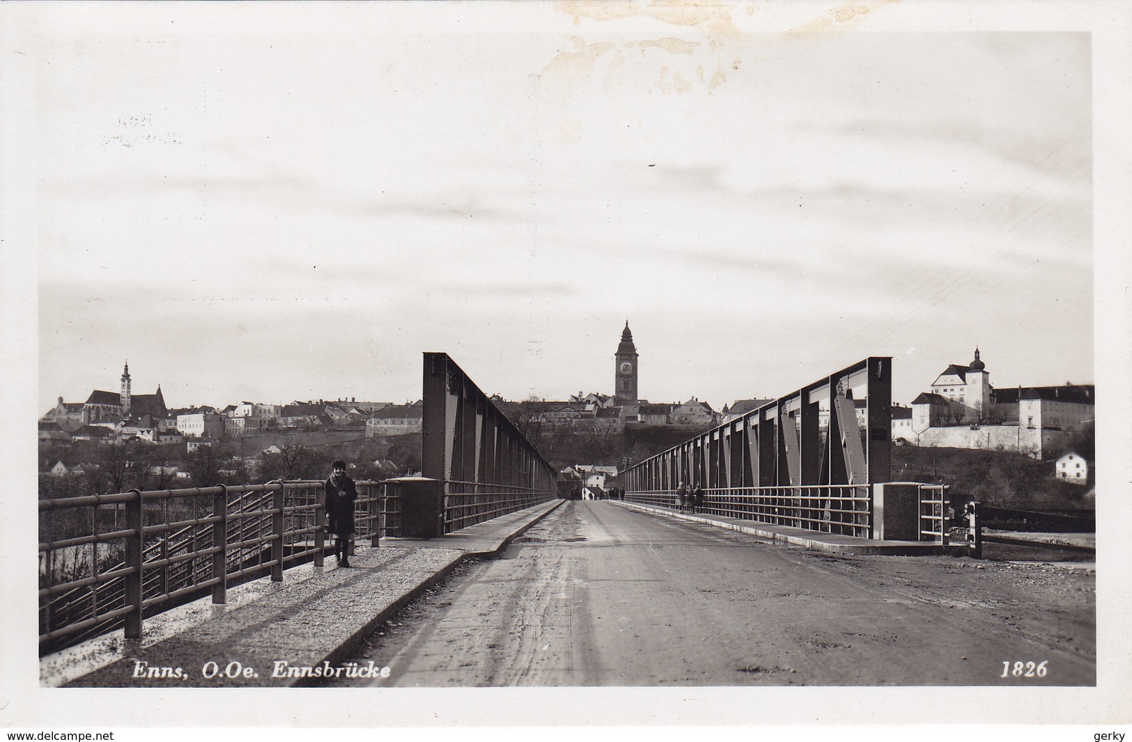 Ansichtskarte Enns - Brücke - Enns