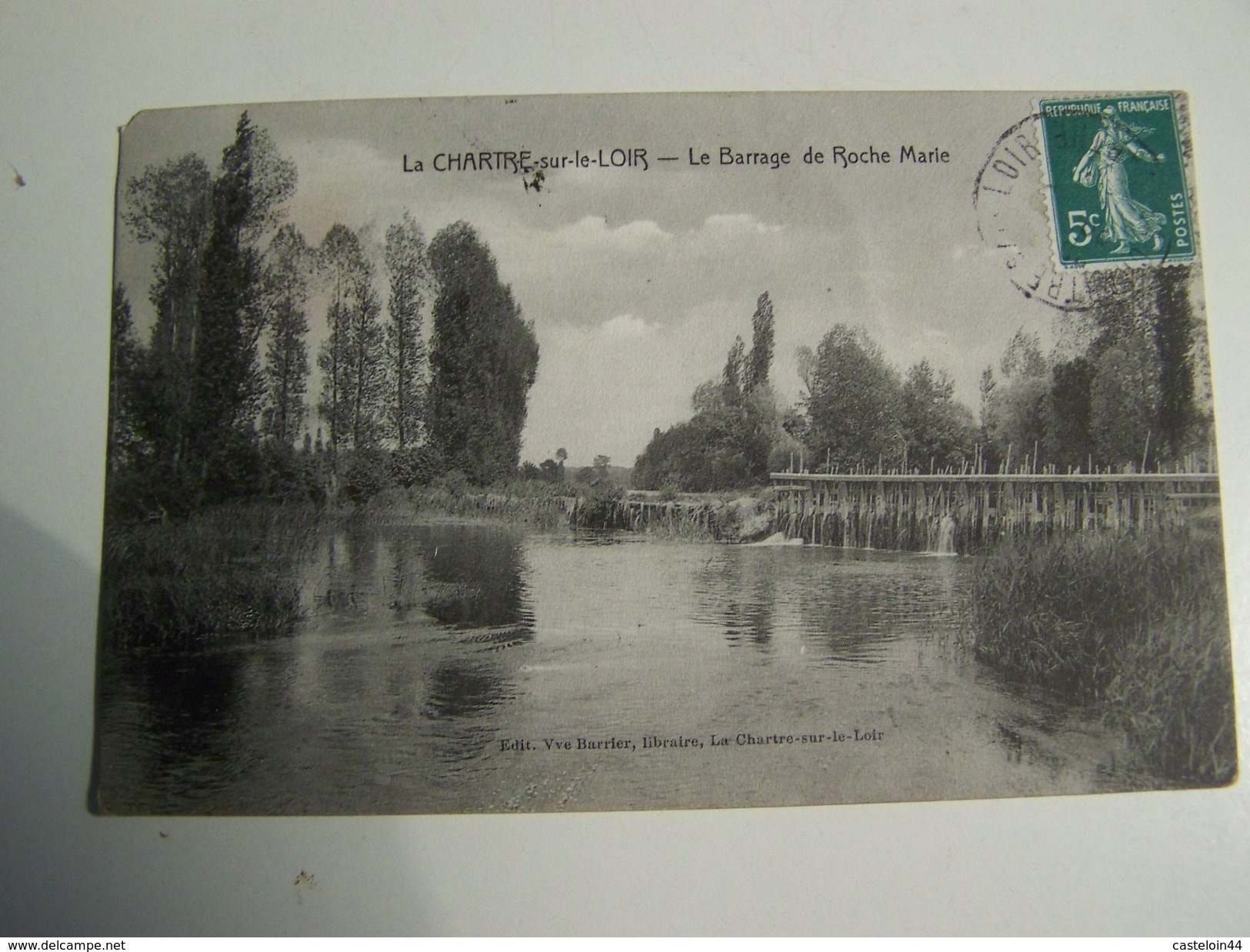 T28  LA CHARTRE SUR LE LOIR Le Barrage De Roche Marie 1910 - Autres & Non Classés