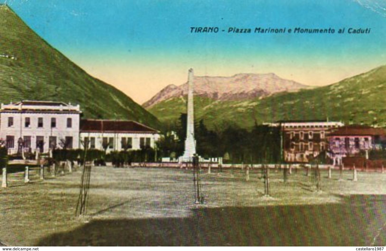 TIRANO - Piazza Marinoni E Monumento Ai Caduti - Formato Piccolo - Altri & Non Classificati