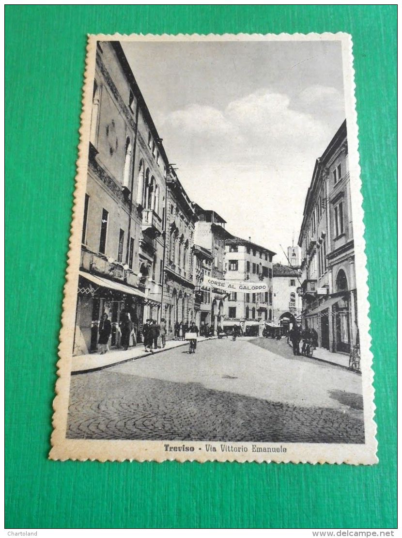 Cartolina Treviso - Via Vittorio Emanuele 1942 - Treviso