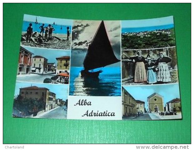 Cartolina Alba Adriatica ( Teramo ) - Vedute Diverse 1959 - Teramo