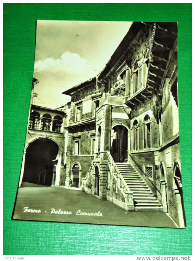 Cartolina Fermo - Palazzo Comunale 1955 Ca - Ascoli Piceno