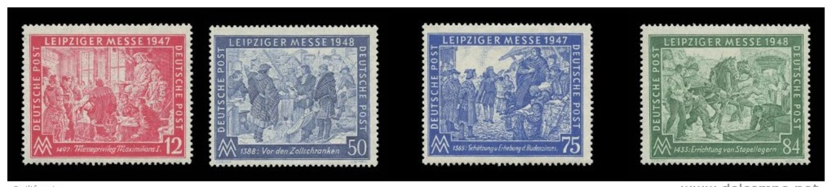 Germany Scott # 580-583, Set Of 4 (1947-48) Leipzig Fair Issue, Mint Never Hinged - Autres & Non Classés