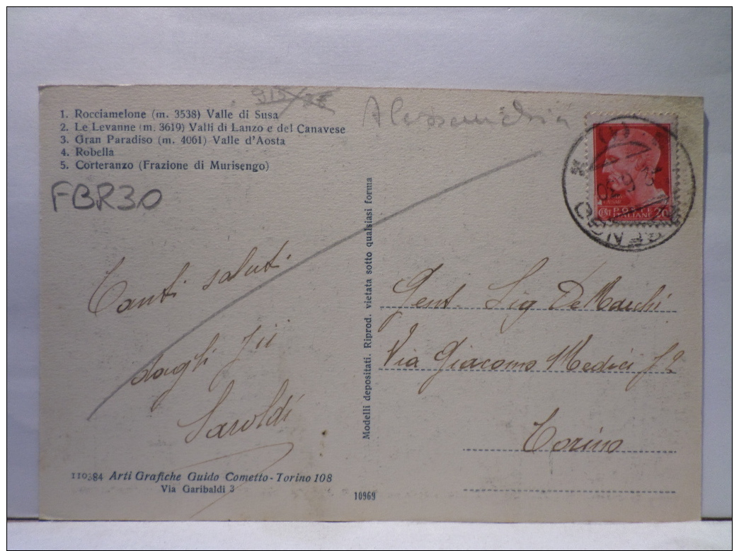 FBR,COLLEZIONE,ST.POSTALE,CARTOLINA POSTALE,EUROPA,ITALIA,PIEMONTE,MONFERRATO,AFFRANC.20C.ISOL,ANIMATA,PANORAMICA - Alessandria