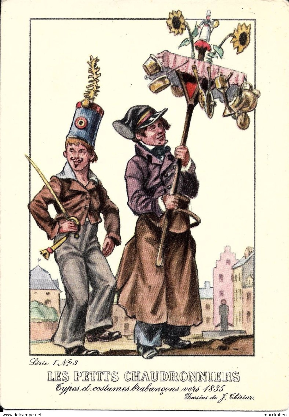 Types Et Costumes Brabançons Vers 1835, Dessins De James Thiriar : Les Petits Chaudronniers. CPSM. - Lots, Séries, Collections