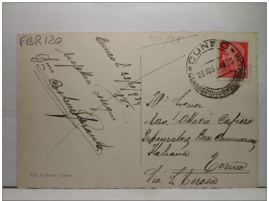 FBR,COLLEZIONE,ST.POSTALE,CARTOLINA POSTALE,EUR,ITA,PIEMONTE,CUNEO,AFFRANCATA,ISOLATO,ANIMATA,PANORAMICA - Cuneo