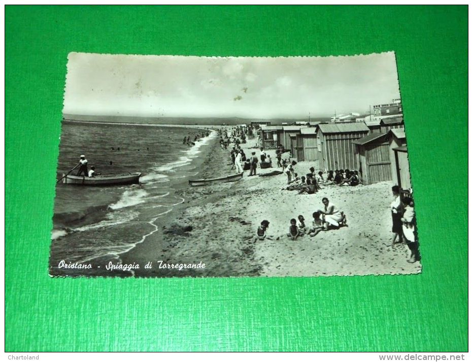 Cartolina Oristano - Spiaggia Di Torregrande 1957 - Oristano