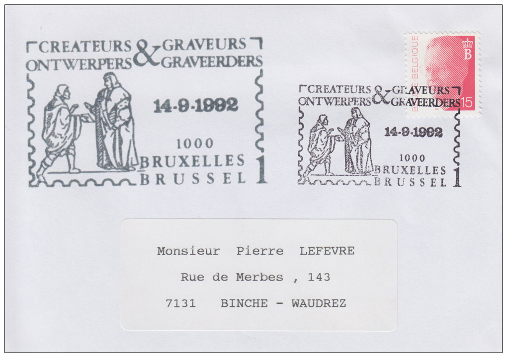 Enveloppe (1992-09-14, Bruxelles 1 1000 Brussel 1) - Maximilien I Recevant Une Missive - PL - Andere & Zonder Classificatie