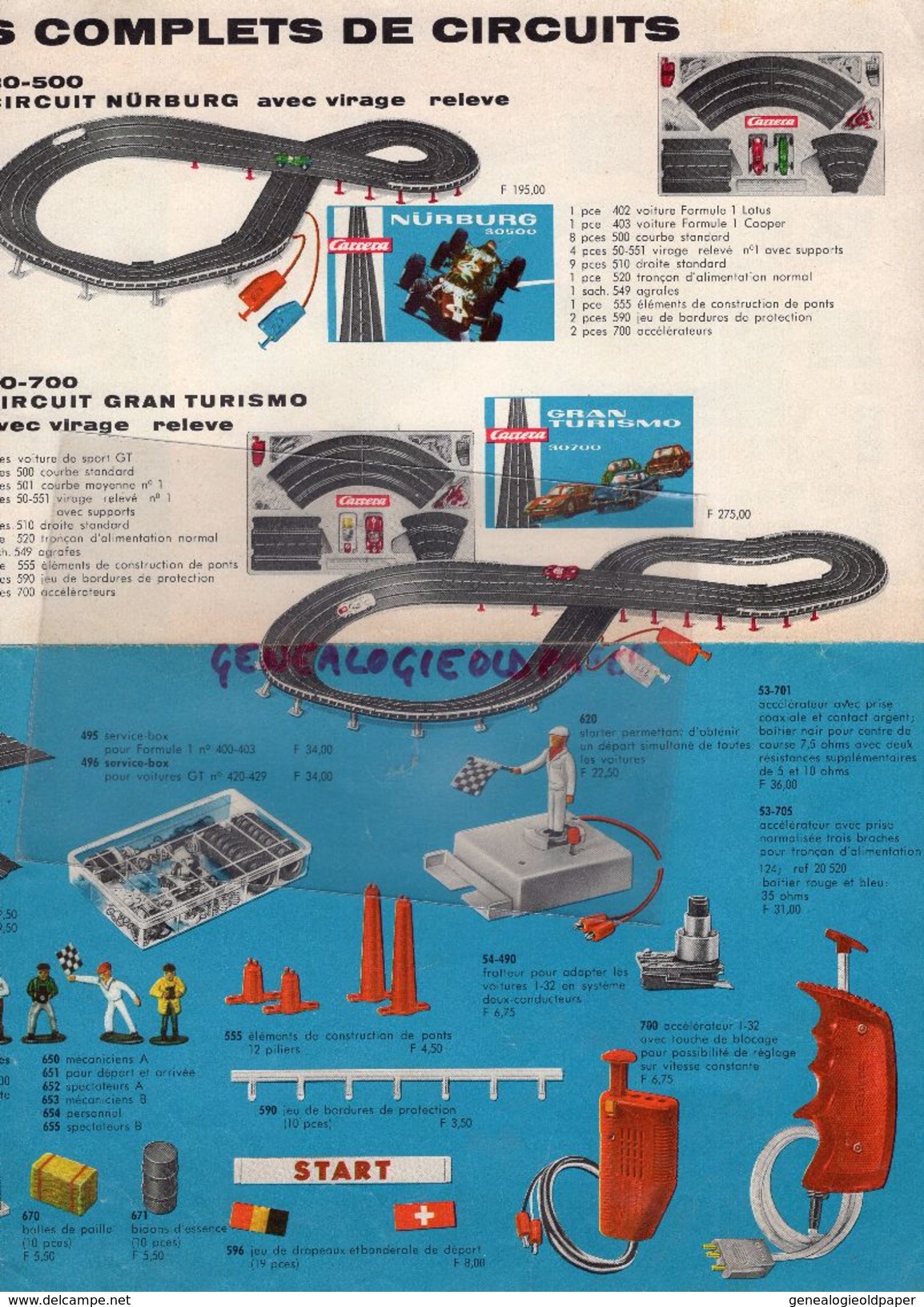 CATALOGUE JOUETS - JOUET CIRCUITS CARRERA- FARRARI-LOTUS-CHAPARRAL-FORD GT-COBRA ROADSTER-MAC LAREN-JAGUAR TYPE E - Sammlungen