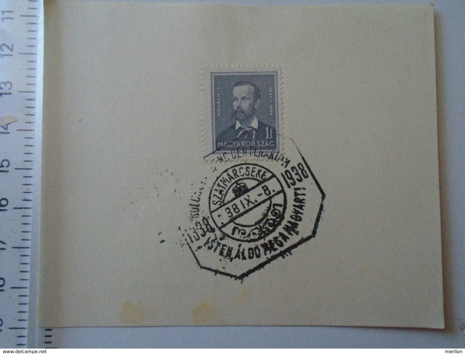 D150995.9  Hungary  Stamp With Cancel  Hungary - Kölcsey Ferenc Centenarium  SZATMARCSEKE 1938 - Commemorative Sheets