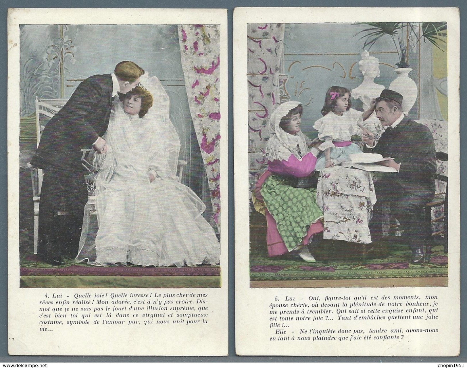 CPA - NOCES - 2 CARTES - Noces