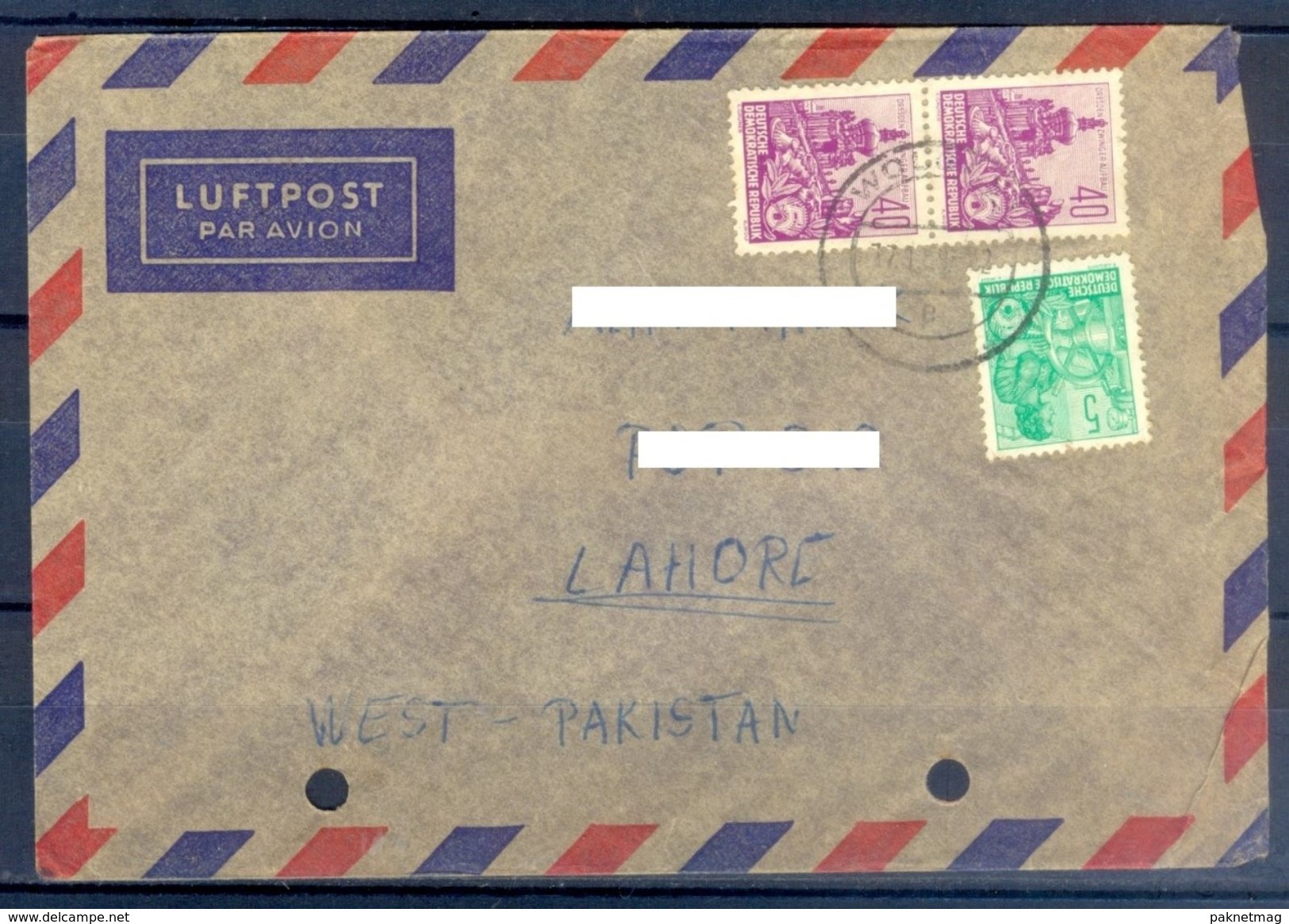 D382- Postal Used Cover Post From Germany To Pakistan. - Other & Unclassified