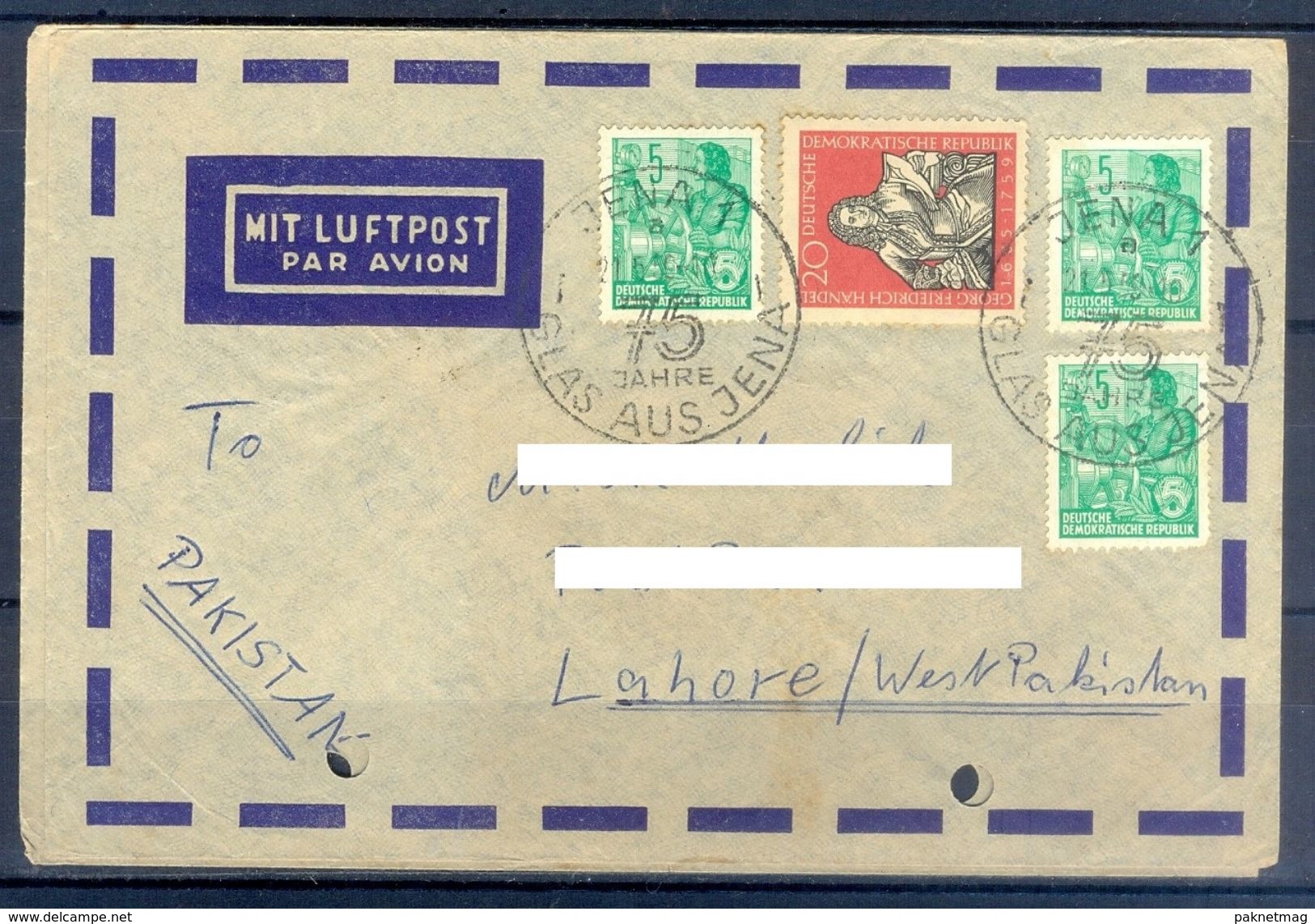 D386- Postal Used Cover Post From Germany To Pakistan. - Other & Unclassified