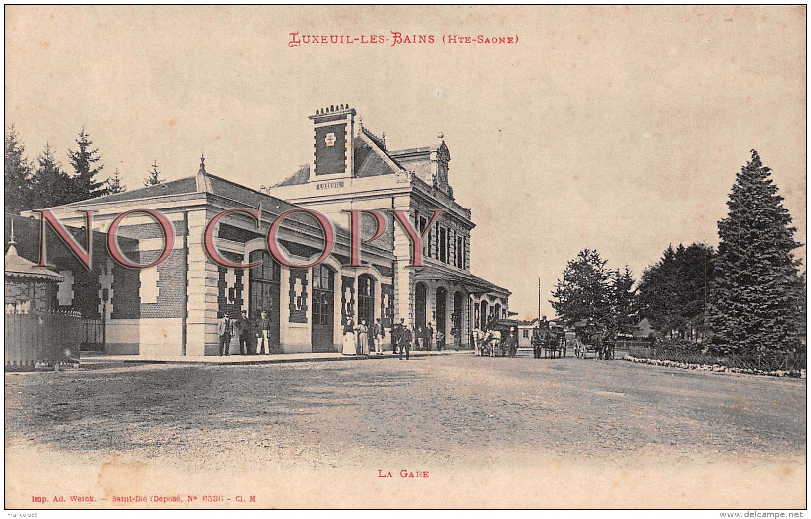 70 - Luxeuil Les Bains - La Gare 1919 - Luxeuil Les Bains