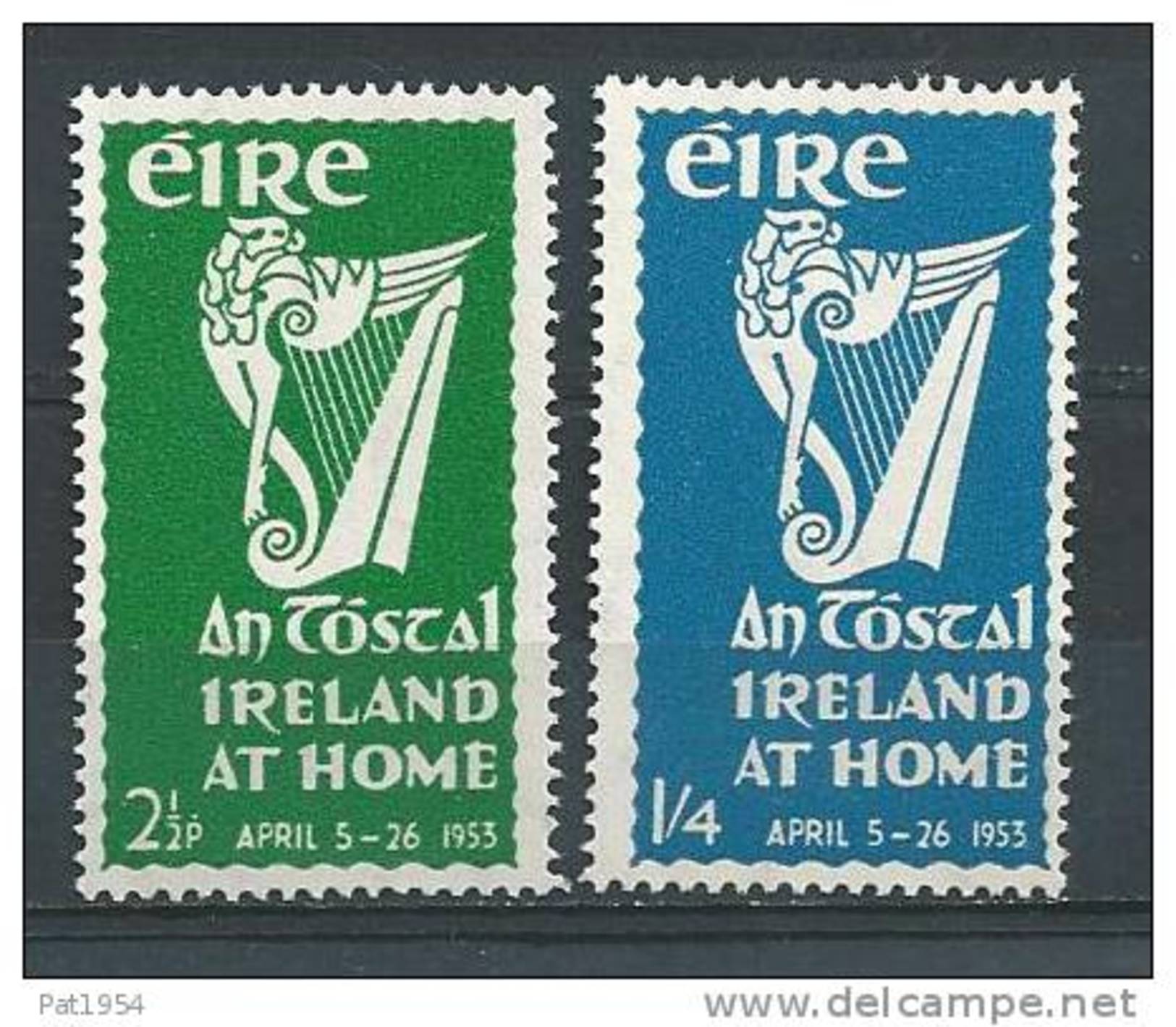 Irlande 1953 N°118/119 Neufs ** MNH Festival "Irlande Chez Elle" - Neufs