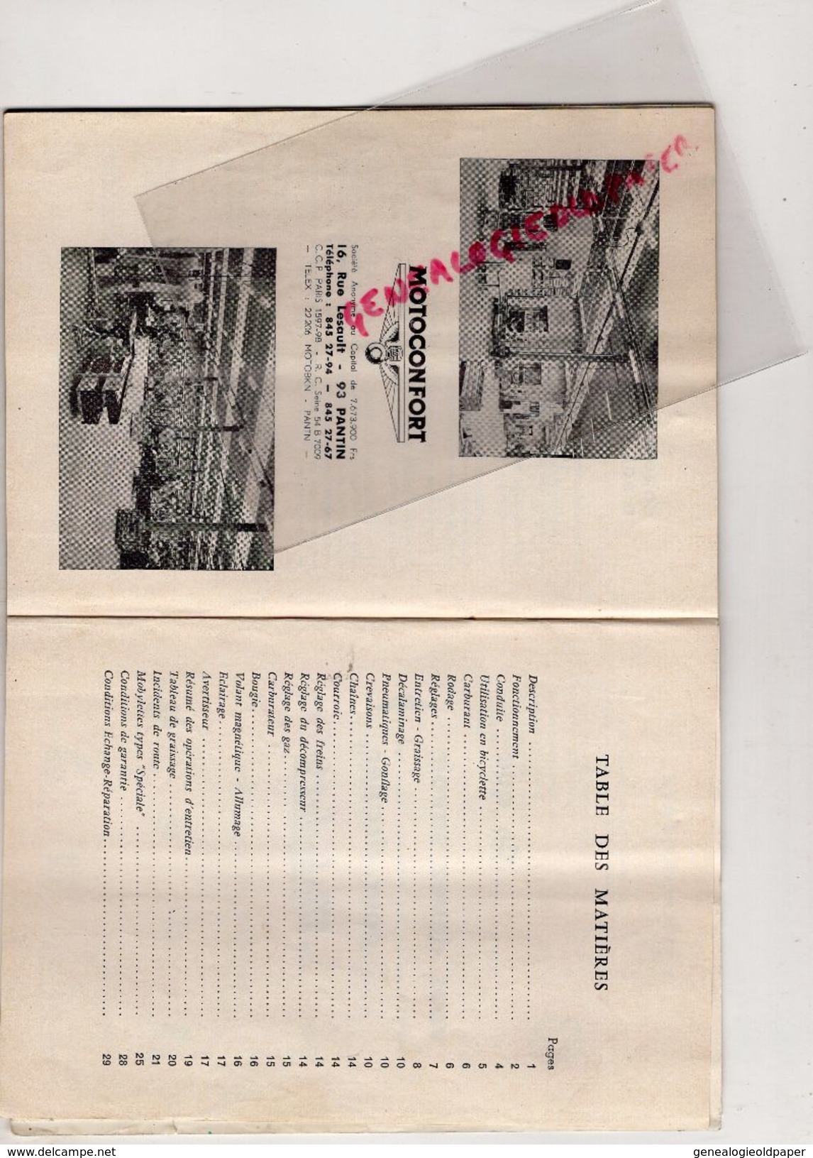 CATALOGUE  MOBYLETTE MOTOCONFORT- PANTIN- BP ZOOM- CYCLOMOTEUR VELOMOTEUR- BICYCLETTE- M. BERANGER ANGOULEME- - Cars