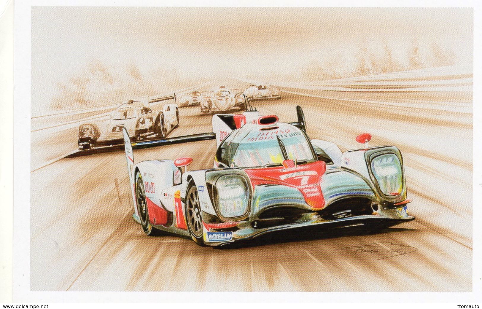 Toyota Racing - Toyota TS050 Hybrid -  Le Mans 2017 -  Pilotes: Conway/Kobayashi/Sarrazin  -  Tableau De Francois Bruère - Le Mans