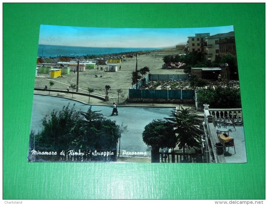 Cartolina Miramare Di Rimini - Spiaggia - Panorama 1960 - Rimini