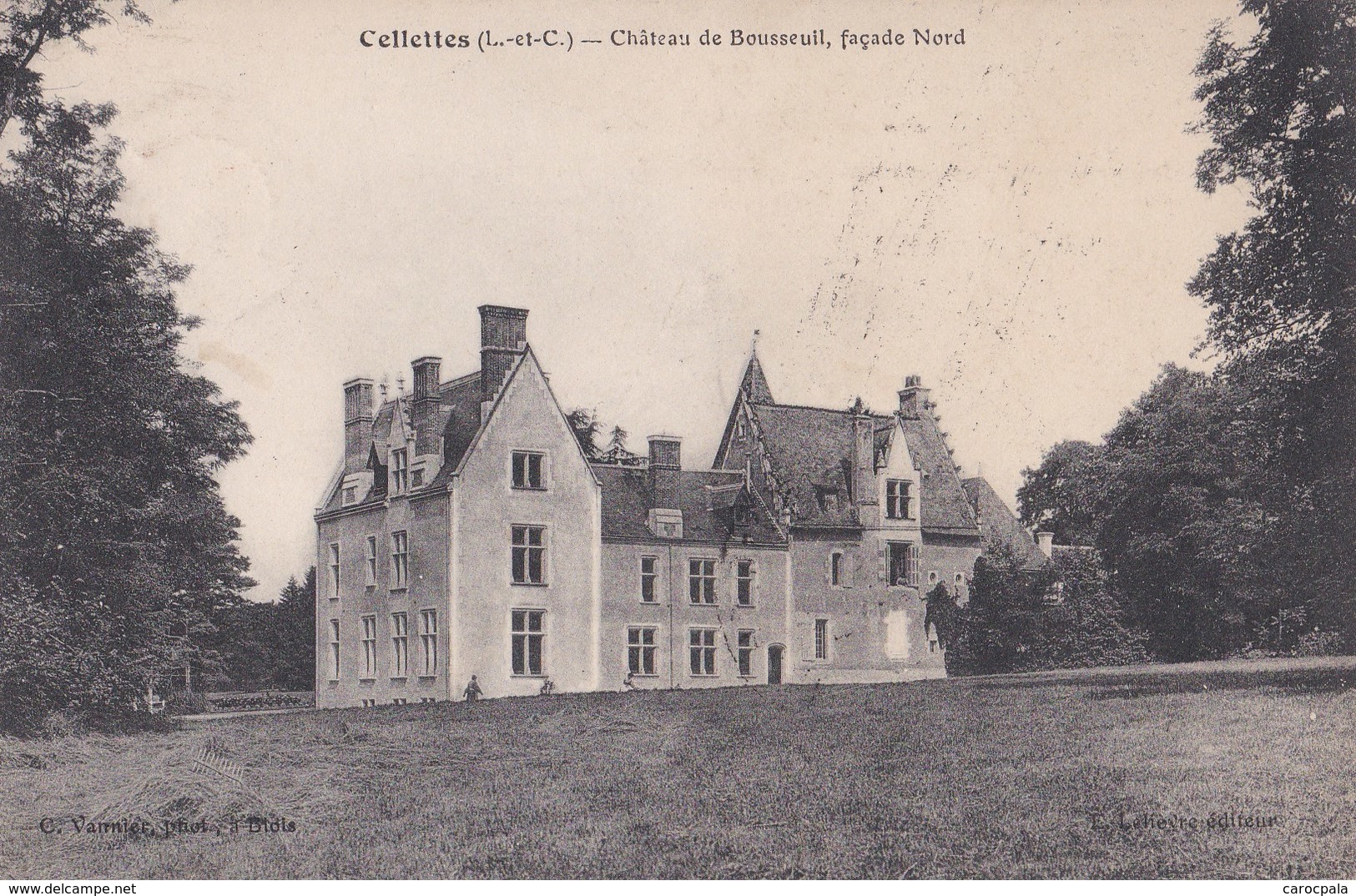 Carte 1910 CELLETTES / CHATEAU DE BOUSSEUIL , Façade Nord - Autres & Non Classés