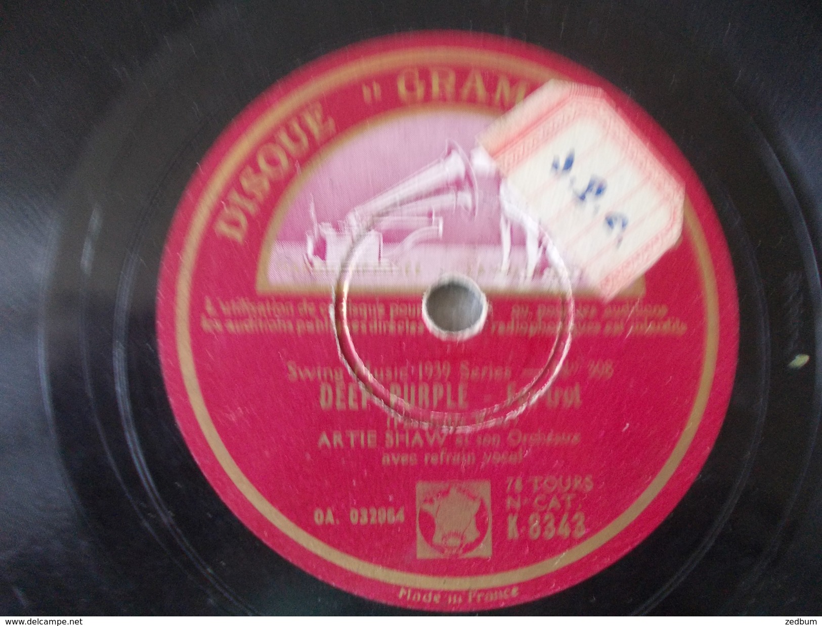 78T - Deep Purple And Begin The Beguine By Artie Shaw Fox Trot - 78 T - Disques Pour Gramophone