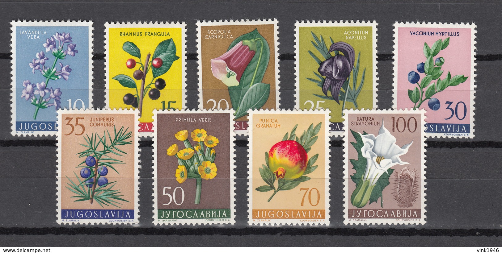 Yugoslavia 1959,9V,bloemen,flowers,fleurs,blumen,compl Set, MNH/Postfris(E3870) - Andere & Zonder Classificatie